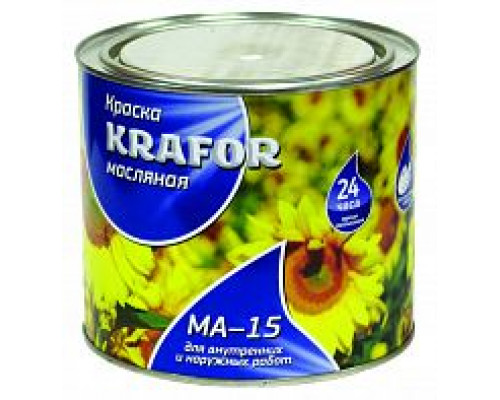 КРАСКА МА-15  БЕЛАЯ  2,5 КГ (6) "KRAFOR"