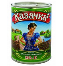 Краска масляная глянцевая МА-15 желтая 6 кг (2) "КАЗАЧКА"