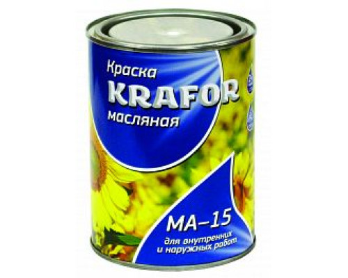 Краска масляная МА-15 бежевая 0,9 кг. (14) "KRAFOR"