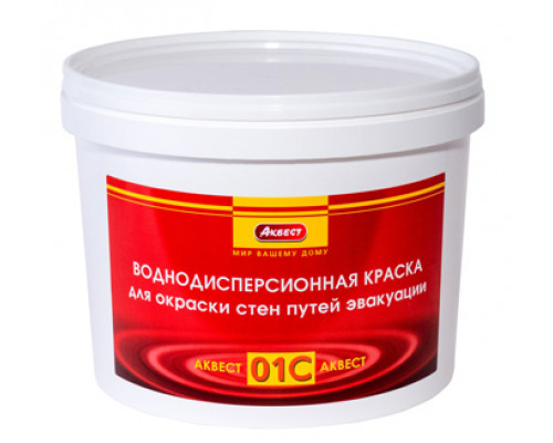 Краска огнезащитная для путей эвакуации Аквест-01С беалая 14 кг.