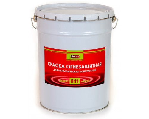 Краска огнезащитная по металлу на основе органического растворителя АКВЕСТ-911P белый матовый 25 кг.