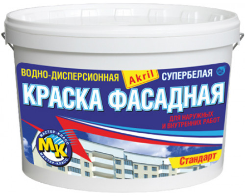КРАСКА "ФАСАДНАЯ-Стандарт" МК ДЛЯ НАРУЖНИХ РАБОТ 14 КГ