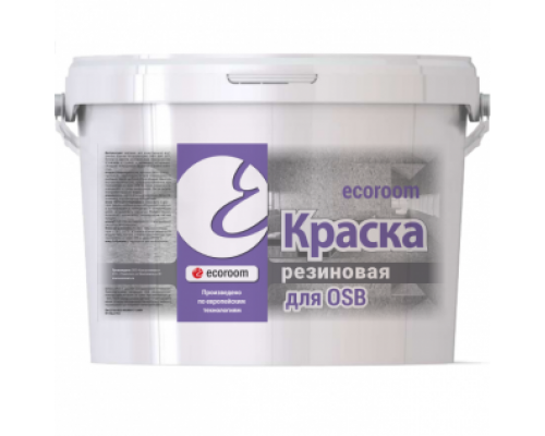 Краска резиновая для OSB Ecoroom белая 1 л.