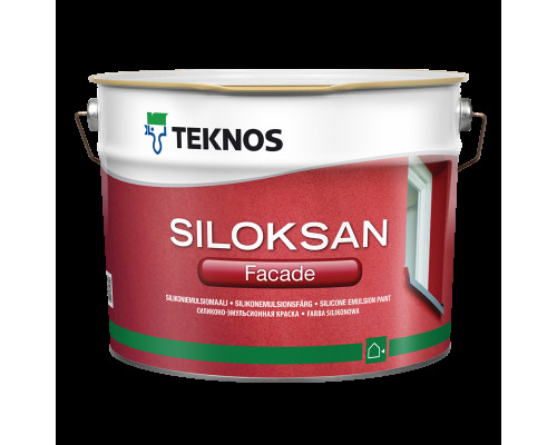 Краска силиконо-эмульсионная фасадная Teknos Siloksan / Силоксан РМ3 9 л.