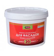 Краска силиконовая для наружных работ Аквест-20 Мастер супербелая 7 кг.