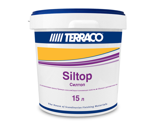 Краска силиконовая премиальная Siltop для фасадных работ 8 л. Terraco