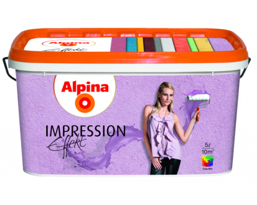 Краска структурная дисперсионная Alpina Impression Effekt белая 10 л.