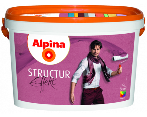 Краска структурная для интерьеров Alpina Structur Effekt 10 л.