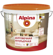 Краска устойчивая к мытью Alpina Долговечная Интерьерная База-1 шелковисто-матовая 0,9 л.
