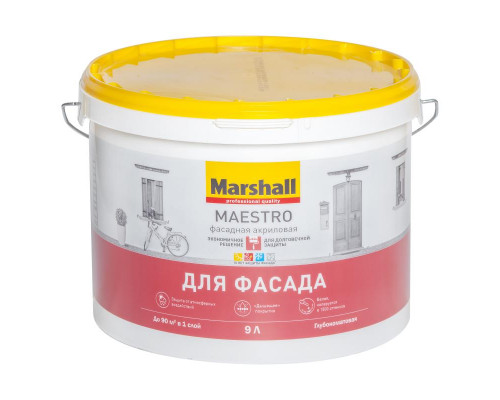 Краска в/э  MAESTRO фасадная акриловая белая матовая (2,5л) Маршалл, 