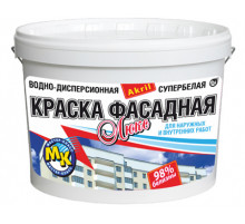КРАСКА ВД-АК-104 "ФАСАДНАЯ-ЛЮКС" ДЛЯ НАРУЖ./ВНУТР. РАБОТ МОЮЩАЯСЯ 4 КГ МК