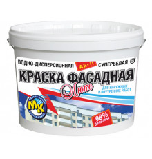 КРАСКА ВД-АК-104 "ФАСАДНАЯ-ЛЮКС" ДЛЯ НАРУЖ./ВНУТР. РАБОТ МОЮЩАЯСЯ 4 КГ МК