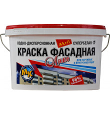 КРАСКА ВД-АК-104 "ФАСАДНАЯ-ЛЮКС" ДЛЯ НАРУЖ./ВНУТР. РАБОТ МОЮЩАЯСЯ 7 КГ МегаКрас