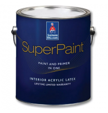 Краска винил-акриловая Шервин Уильямс / Sherwin-Williams SuperPaint Interior Latex Flat матовая 3,785л.