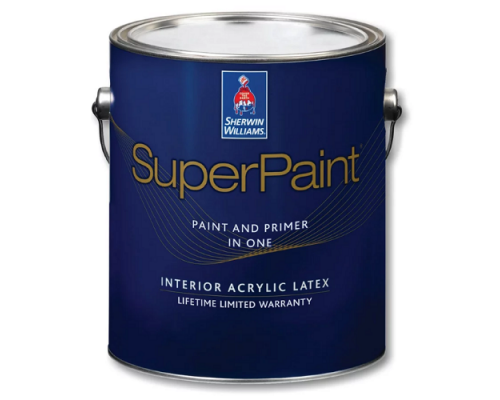 Краска винил-акриловая Шервин Уильямс / Sherwin-Williams SuperPaint Interior Latex Flat полуматовая 3,785л.