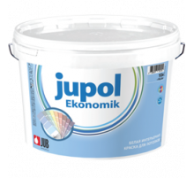 Краска водно-дисперсионная для стен и потолков белая матовая Jupol Ekonomik 10 л. (1/44) "JUB"