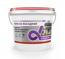 Краска водно-дисперсионная фасадная Alfavit серия Альфа белая 40 кг.