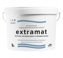 Краска водно-дисперсионная интерьерная бархатная Vincent Extramat 7844, экстраматовая 9 л