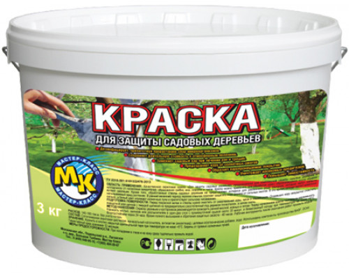 Краска водно-дисперсионная МК для защиты деревьев 5 кг