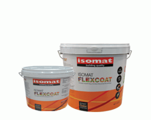 Краска высокоэффективная эластичная гидроизоляционная Flexcoat белая 3 л. Isomat