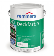 Краска высокоэластичная акриловая премиум-класса Remmers Deckfarbe шелковисто-матовая База В 4,8 л.