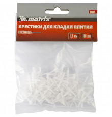 Крестики, 1,5 мм, для кладки плитки, упаковка 100 шт Matrix