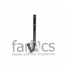 Кронштейн желоба металлический усиленный для ПВХ FarAcs PREMIUM 152/100 Серый графит
