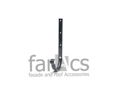 Кронштейн желоба металлический усиленный для ПВХ FarAcs PREMIUM 152/100 Серый графит