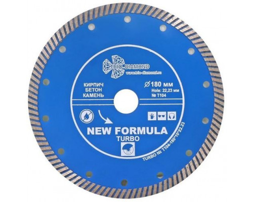 Круг алмазный TURBO - 180 х 10 х 22,23 мм - (Trio-Diamond)