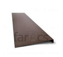 L-профиль металлический 250 мм. FarAcs Полиэстер с пленкой 0,4 мм. Ral 8017 L=2 м.