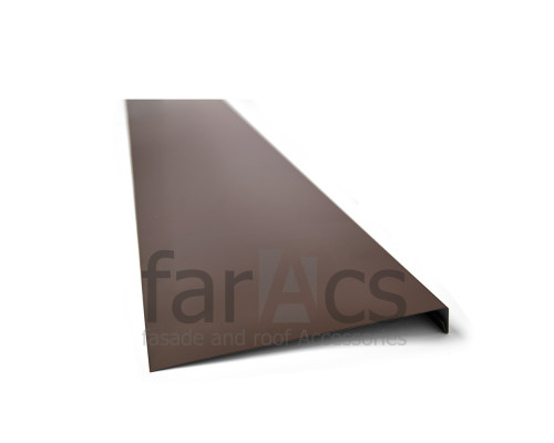 L-профиль металлический 250 мм. FarAcs Полиэстер с пленкой 0,4 мм. Ral 8017 L=2 м.