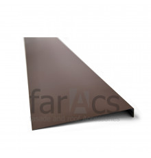 L-профиль металлический 250 мм. FarAcs Premium Rooftop Matte / Стальной бархат 0,5 мм. Ral 8017 L=2м