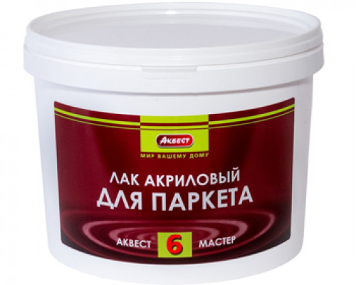 Лак акриловый для паркета и мебели Аквест-6 Мастер полуглянцевый 10 кг.