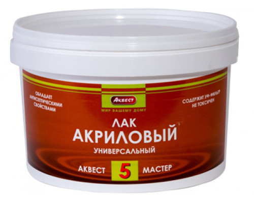 Лак акриловый защитно-декоративный Аквест-5 Мастер бесцветный 10 кг.