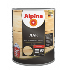 Лак алкидно-уретановый для деревянных полов Alpina шелковисто-матовый 0,75 л.