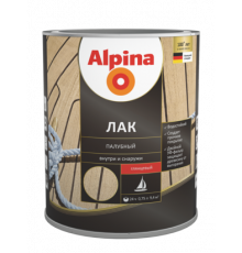 Лак алкидно-уретановый палубный Alpina шелковисто-матовый 2,5 л.