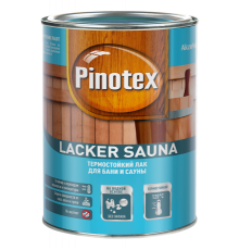 Лак для бань и саун на водной основе Pinotex Lacker Sauna 20 полуматовый 2,7 л.