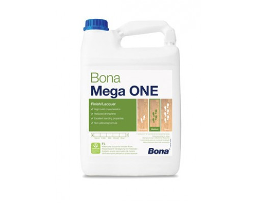 Лак двухкомпонентный воднодисперсионный полиуретановый Bona Mega ONE экстраматовый 5 л.