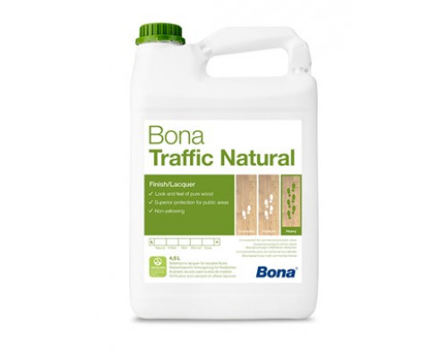 Лак двухкомпонентный воднодисперсионный полиуретановый Bona Traffic Natural матовый 4,95 л.