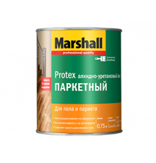 Лак паркетный алкидно-уретановый Marshall Protex полуматовый 0,75 л.