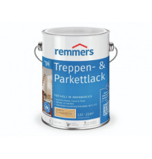 Лак паркетный однокомпонентный водный Remmers Treppen Parkettlack /50 шелковисто глянцевый 0,75 л.