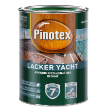 Лак яхтный алкидно-уретановый Pinotex Lacker Yacht полуматовый 1 л.