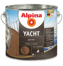 Лак яхтный алкидный Alpina Yacht глянцевый 2,5 л.