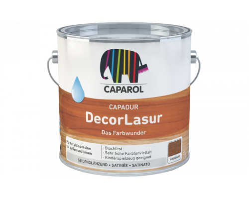 Лазурь водоразбавляемая для древесины Capadur DecorLasur бесцветная 5 л. Caparol