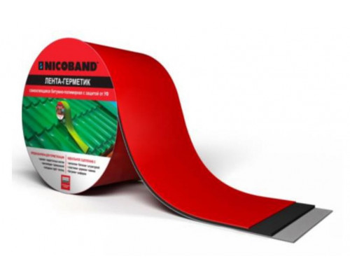 Лента герметизирующая Технониколь Nicoband 10 м. х 7,5 см. Красный