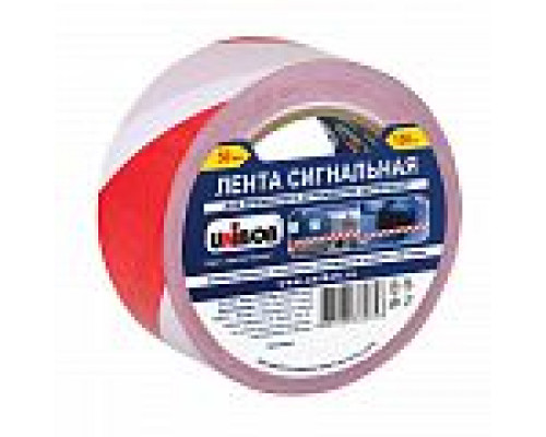 Лента сигнальная Unibob бело-красная 50 мм. x 150 м.