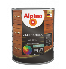 Лессировка для дерева Alpina орех шелковисто-матовая 10 л.