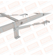 Лестница кровельная для черепичной кровли Borge RAL 9006 Бело-алюминиевый 2700 мм.