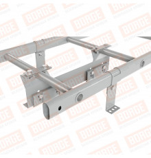 Лестница кровельная для фальцевой кровли Borge New Line RAL 9006 Бело-алюминиевый 1800 мм.
