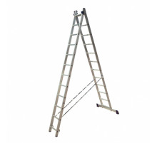 Лестница-стремянка двухсекционная Alumet H2 5211, алюминиевая, 2 x 11 ступеней, 3,99 - 5,96 м.